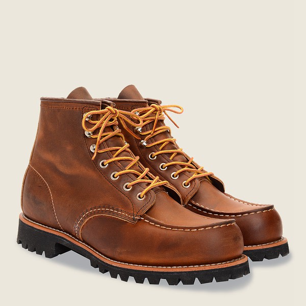 Red Wing Heritage Boots Roughneck - 6-inchr Rough & Tough Leather - Brown - Mens DQX108437